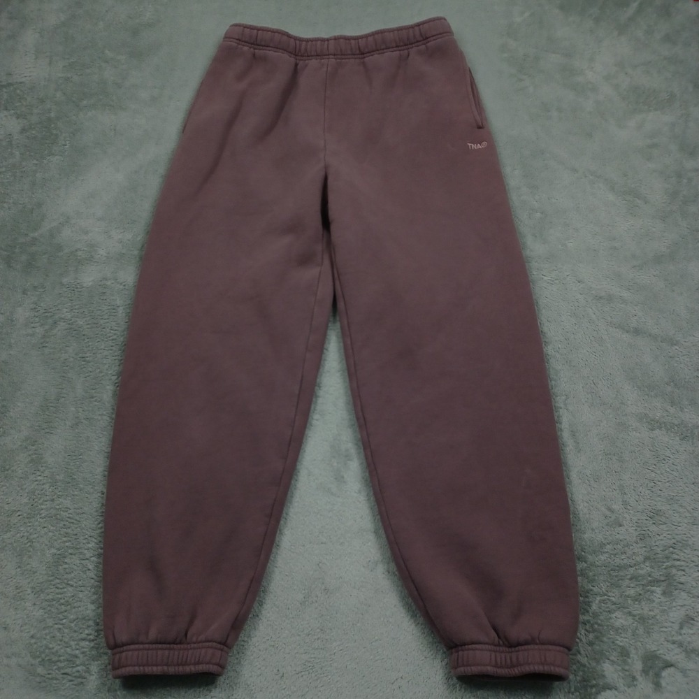 TNA Pants Womens Small Red Sweat Fleece Cozy Mega Fit Preppy Casual
